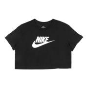 Nike Crop Icon Tee Svart/Vit Black, Dam