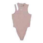 Nike Essential Bodysuit Tank Diffused Taupe/Vit Pink, Dam