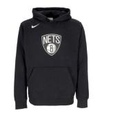 Nike Brooklyn Nets Club Hoodie Svart Black, Herr