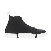 Roberto Cavalli Svarta lädersneakers Black, Dam