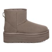 UGG Klassiska Mini Platform Stövlar Gray, Dam