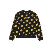 Vans Blommig Crewneck Sweatshirt Black, Dam