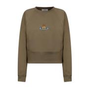 Vivienne Westwood Multifärgad Logo Raglan Sweatshirt Green, Dam