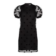 Nina Ricci Polka Dot Tulle Mini Klänning Black, Dam