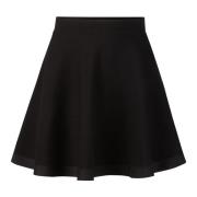 Nina Ricci Svart Ullblandning Mini Flared Kjol Black, Dam