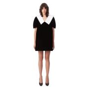 Nina Ricci Svart Velvet Babydoll Klänning Black, Dam