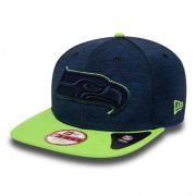 New Era Sportig Flat Brim Cap i Navy/Lime Blue, Unisex