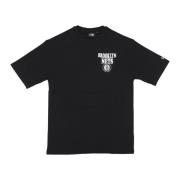 New Era NBA Script Oversize Tee Svart/Vit Black, Herr