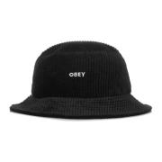 Obey Modig Cord Bucket Hat Svart Black, Herr