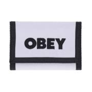 Obey Tufft Logo Tri-fold Canvas Plånbok White, Herr