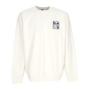 Obey Ikonisk Crewneck Sweatshirt Lätt Fransk Terry Beige, Herr