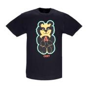 Obey Klassisk Svart Tee med Fronttryck Black, Herr