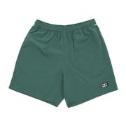 Obey Nylon Palm Leaf Herrshorts Green, Herr