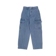 Obey Cargo Denim Byxor Breda Ben Blue, Herr