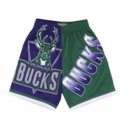 Mitchell & Ness NBA Big Face Basketball Shorts Purple, Herr