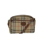 Burberry Vintage Pre-owned Bomull axelremsvskor Beige, Dam