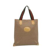 Gucci Vintage Pre-owned Canvas gucci-vskor Beige, Dam