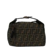 Fendi Vintage Pre-owned Canvas handvskor Brown, Dam