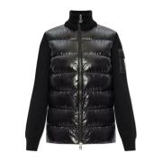 Moncler Cardigan med vadderad framsida Black, Dam