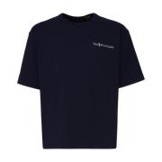 Ralph Lauren Blå Bomull Logo Print T-shirt Blue, Herr