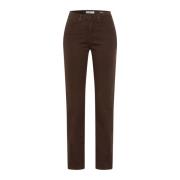 Brax Brun Carola Byxor Straight Leg Brown, Dam