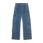 Diesel Indigo Blå Denim Jeans Blue, Dam