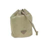 Prada Vintage Pre-owned Nylon prada-vskor Beige, Dam