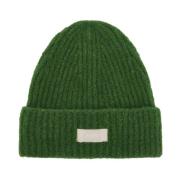 Autry Grön Logotyp Broderad Beanie Mössa Green, Herr