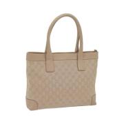 Gucci Vintage Pre-owned Canvas gucci-vskor Beige, Dam