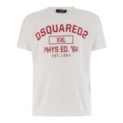 Dsquared2 Bomull T-shirt med Logo Crew Neck White, Herr