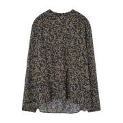 Isabel Marant Tryckt Svart Blus Black, Dam