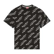 Kenzo Svart Monogram T-shirt Black, Herr