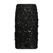 Dolce & Gabbana Paljettkjol Glamour Stil Black, Dam