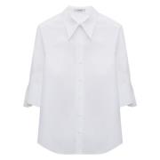 Dorothee Schumacher Elegant Poplin Power Blus White, Dam