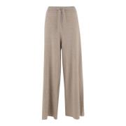 Jil Sander Kashmir Wide Leg Beige Byxor Beige, Dam