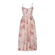 Zimmermann Corset Midi Klänning Pink, Dam