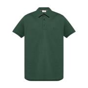 Etro Grön Bomullspolo Broderad Logotyp Green, Herr