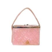 Chanel Vintage Pre-owned Canvas handvskor Pink, Dam