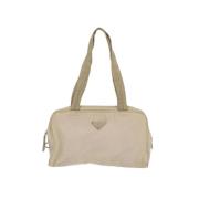 Prada Vintage Pre-owned Nylon prada-vskor Beige, Dam