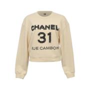 Chanel Vintage Pre-owned Bomull toppar Beige, Dam