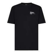 Dsquared2 Svart Crewneck T-shirt med tryckt bokstäver Black, Herr