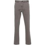 Incotex Broderad Logotyp Stretch Bomullsbyxor Gray, Herr