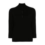 Blugirl Svart Stickad Turtleneck Sweater Black, Dam