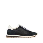 Ami Paris Svarta Sneakers med Broderad Logotyp Black, Herr