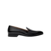 Scarosso Handgjorda Svarta Läderslippers Black, Herr