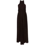 Liu Jo Brun Georgette Crepe Wide Leg Byxor Brown, Dam