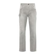 Ermanno Scervino Grå Distressed Denim Jeans Gray, Dam