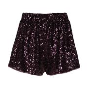 Oseree Lurex Detaljerad Elastisk Midja Shorts Multicolor, Dam