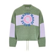 Martine Rose Grön Intarsia Jumper Sweater Green, Herr