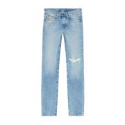 Diesel Ljusblå Ripped Denim Jeans Blue, Dam